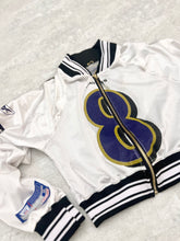 Load image into Gallery viewer, Upcycled Cropped Raglan Baltimore Ravens Jacket. Size Medium