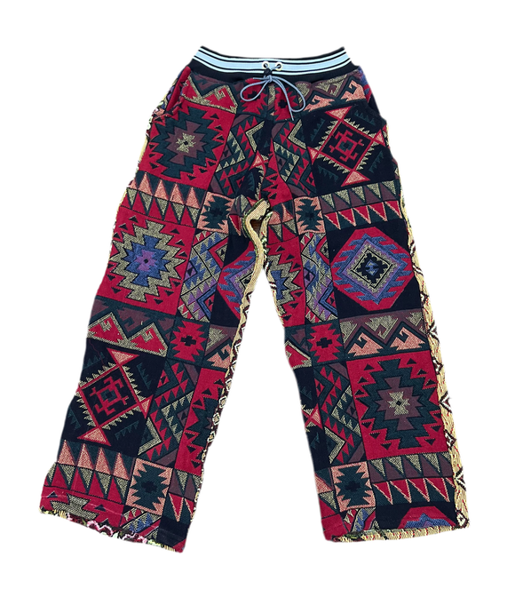 Up-cycled Tapestry pants size Large.