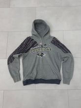 Load image into Gallery viewer, Up-cycled Baltimore hoodie with Sweater accents size Large