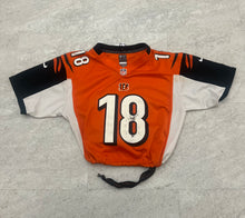 Load image into Gallery viewer, Up-cycled cropped Cincinnati Bengal jersey #18. Size Medium