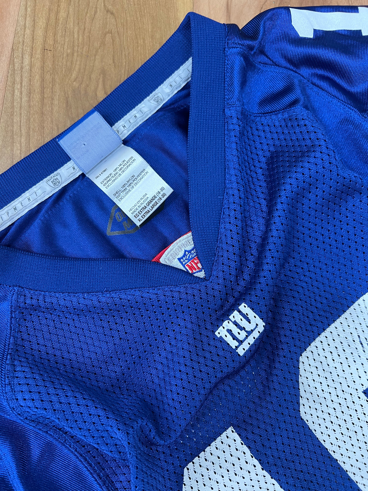 Upcyled Cropped Eli Manning New York Giants jersey size medium