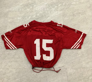 Up-cycled Cropped San Fransisco 49ers jersey #15. Size Medium