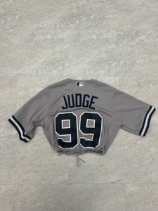 Up-cycled Cropped New York Yankee Aaron Judge Jersey