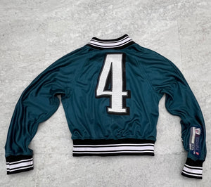 Up cycled Philadelphia Eagles Raglan cropped Jersey. Size Medium