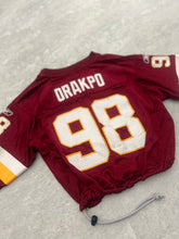 Load image into Gallery viewer, Up-cycled Cropped Washington Redskins Jersey size Small