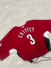 Load image into Gallery viewer, Upcyled Cropped Cincinnati Reds Ken Griffey Jr jersey size Medium