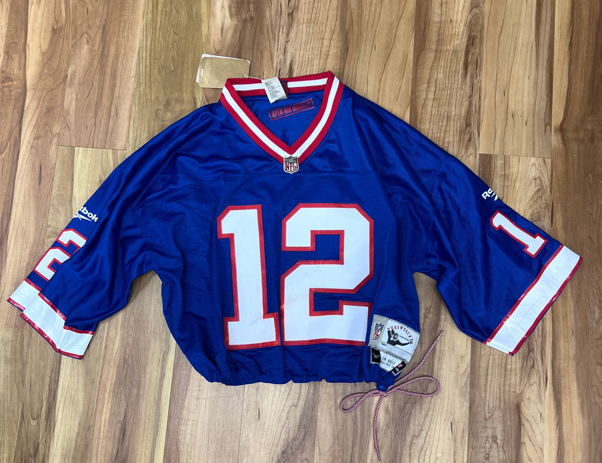 New with tags Upcyled Cropped Jim Kelly Buffalo Bills jersey Large