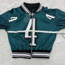 Load image into Gallery viewer, Up cycled Philadelphia Eagles Raglan cropped Jersey. Size Medium