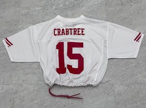 Upcyled cropped San Francisco 49ers Crabtree Jersey size medium.