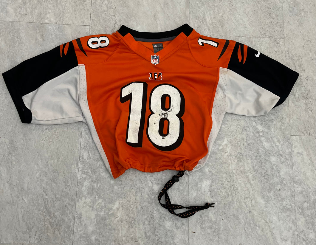 Up-cycled Cincinnati Bangels cropped jersey size Medium