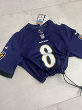 Load image into Gallery viewer, Cropped Nike Baltimore Ravens Lamar Jackson jersey