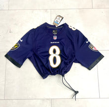 Load image into Gallery viewer, Cropped Nike Baltimore Ravens Lamar Jackson jersey