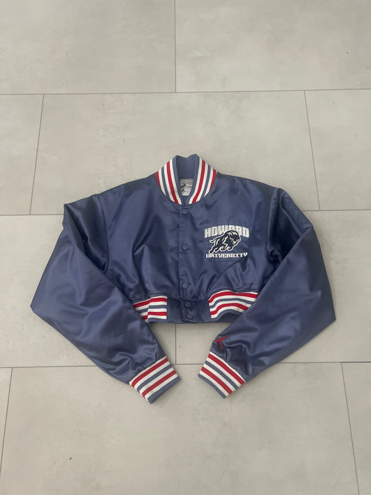 Reworked Open Air Market x Jordan Howard University cropped satin jacket Medium