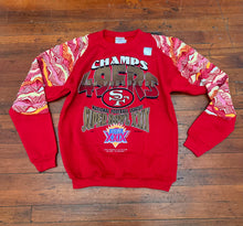 Load image into Gallery viewer, Up cycle vintage 49ers crewneck with Coogi accents