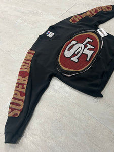 Upcyled Tapestry 49ers 90s Russell crewneck