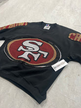 Load image into Gallery viewer, Upcyled Tapestry 49ers 90s Russell crewneck