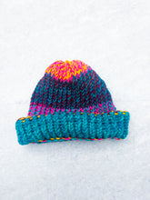 Load image into Gallery viewer, Handmade knit acrylic beanie with reflective accents