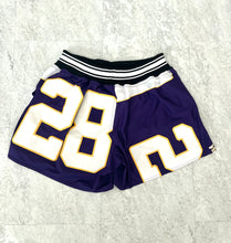 Load image into Gallery viewer, Up-cycled Minnesota Vikings jersey Shorts size XL