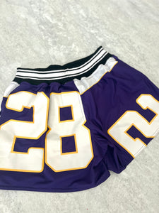 Up-cycled Minnesota Vikings jersey Shorts size XL