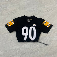 Load image into Gallery viewer, Cropped TJ Watt jersey XS Pittsburg Steelers