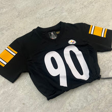 Load image into Gallery viewer, Cropped TJ Watt jersey XS Pittsburg Steelers