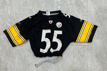 Load image into Gallery viewer, Cropped Pittsburgh Steelers Jersey Porter size small