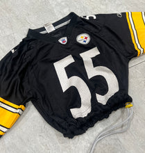 Load image into Gallery viewer, Cropped Pittsburgh Steelers Jersey Porter size small