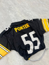 Load image into Gallery viewer, Cropped Pittsburgh Steelers Jersey Porter size small