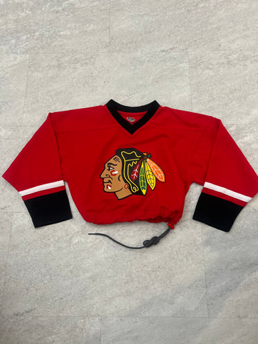 Cropped Chicago Blackhawks Jersey.