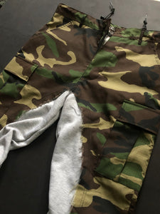 50/50 ripstop camo/French terry tailored fit jogger